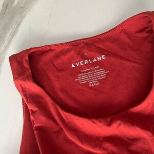Everlane (XL) Rust Red Bodysuit Crewneck Tank Top Muscle Tee